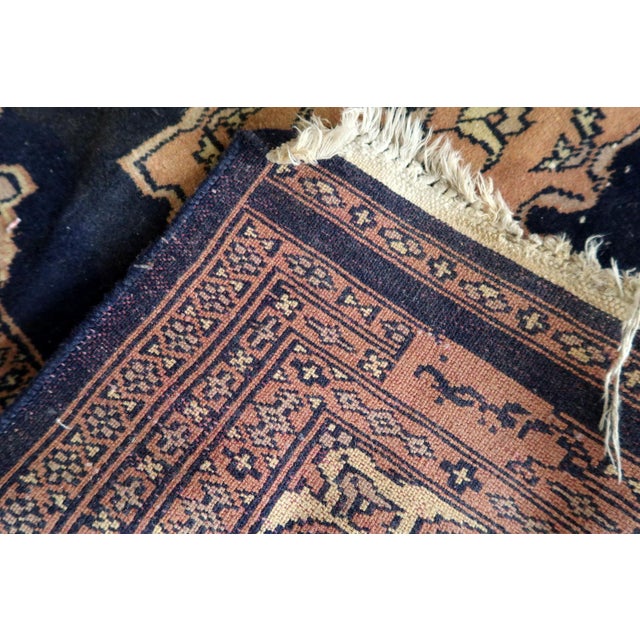 1960s, Handmade Vintage Uzbek Bukhara Rug 2.1' X 2.1' For Sale - Image 4 of 11