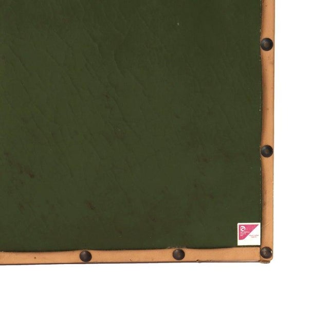 Antique Hand Painted Leather on Board Four Panel Dressing Screen 20thC For Sale - Image 4 of 9