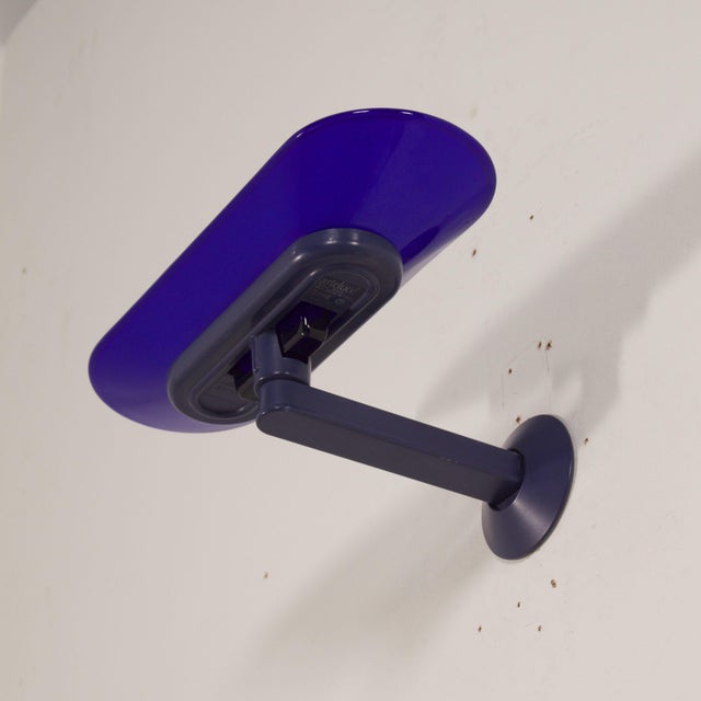 Jill Wall Lights in Blue by Perry King and S. Miranda & G. Arnaldi for Arteluce, 1970s, Set of 2 For Sale - Image 10 of 18