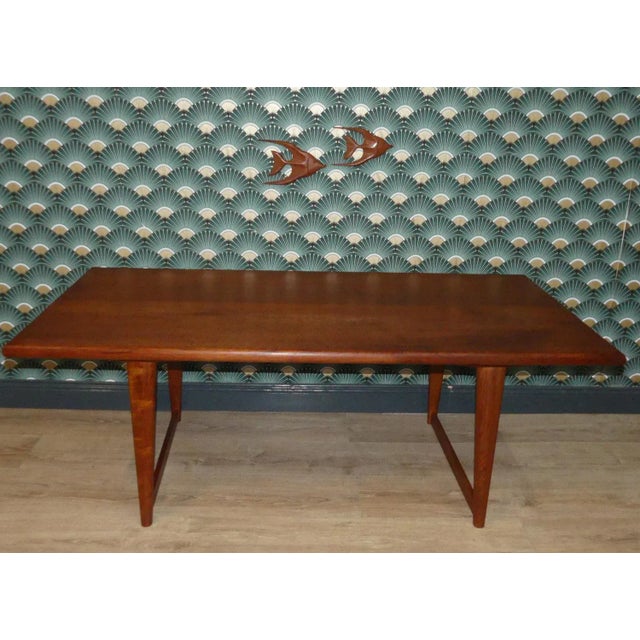 Oiled Solid Teak Coffee Table, 1960s For Sale - Image 4 of 13