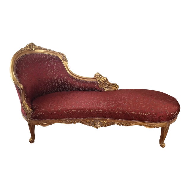 Modern Burgundy Chaise Lounge Chairish