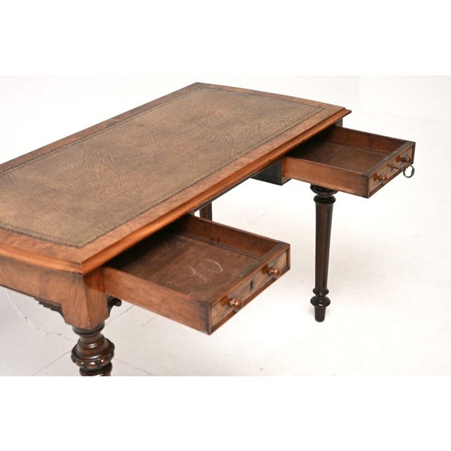 Antique Victorian Burr Walnut Writing Table, 1840 For Sale - Image 12 of 14
