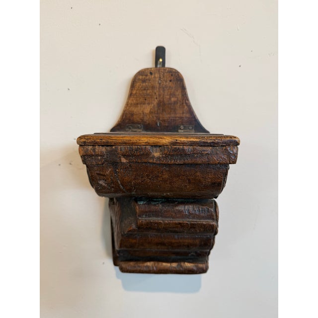 Wood Antique Carved French Wooden Wall Corbel Wall Bracket With Hidden Compartment For Sale - Image 7 of 8