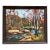 1960’s Vintage Impressionist Fall Landscape With Trees & Stream Painting Wood Frame For Sale