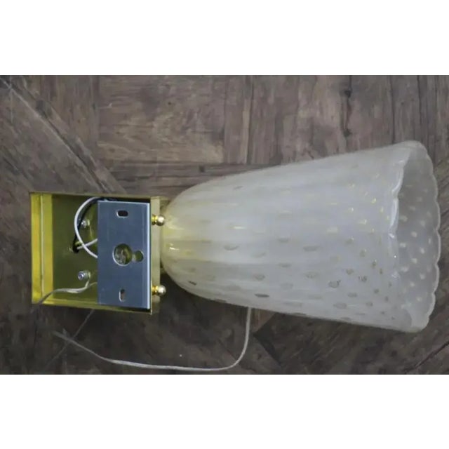 Murano Pulegoso Golden Flakes Glass Sconces in the style of Barovier, 1990s, Set of 2 For Sale - Image 10 of 13