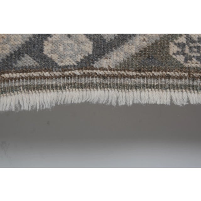 1940s Handwoven Oushak Turkish Pastel Large Wool Pile Rug For Sale - Image 10 of 13