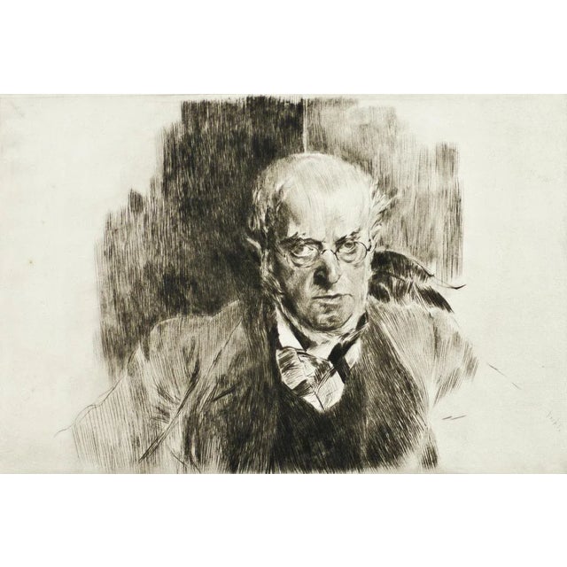 Portrait of Adolph Menzel is a magnificent drypoint realized by Giovanni Boldini in 1897. Reference: Buzzoni / M....