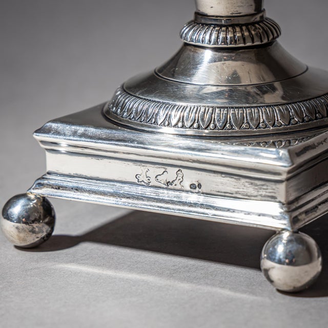 French Silver Drageoir with Cobalt Blue Glass Liner, Gilt Interior and Cahors, 1784 For Sale - Image 9 of 10