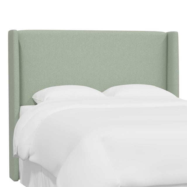 Jordan Twin Wingback Headboard in Zuma Seafoam For Sale
