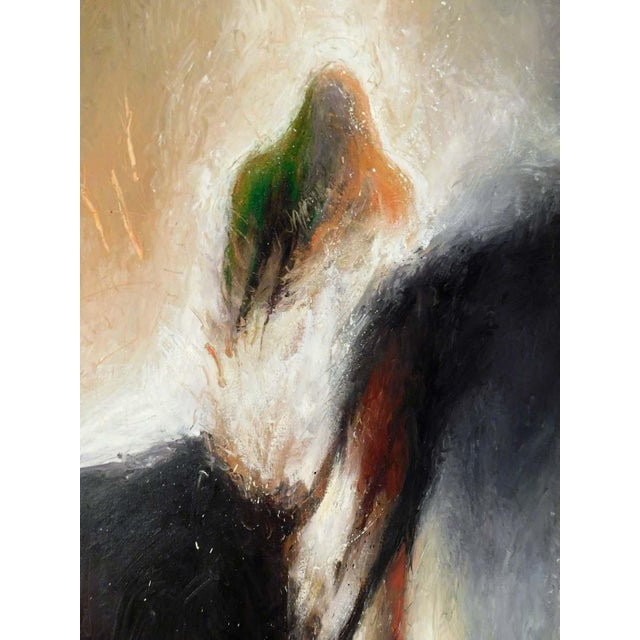 Larry Fodor "Passing Shaman" 1989 Original Oil on Canvas Custom Framed Hand Signed For Sale - Image 4 of 10