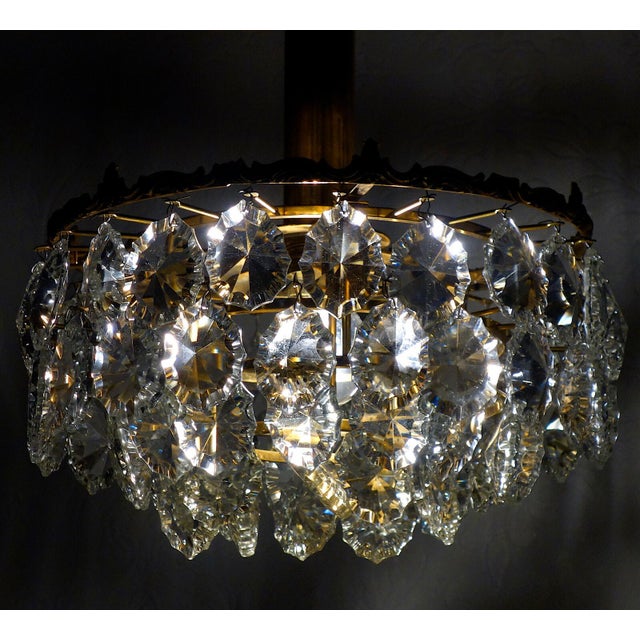 Brass and Crystal Pendant Light from Bakalowits & Söhne, 1960s For Sale - Image 9 of 10