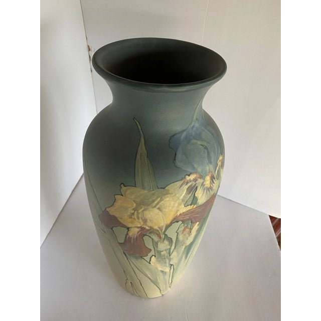 Antique Weller Pottery Hand-Painted Art Nouveau Vase For Sale - Image 9 of 12
