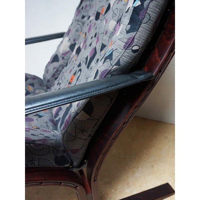 Mid-Century Modern Vintage Siësta Lounge Chair by Ingmar Relling for Westnofa with Joan Miro Upholstery, 1970s For Sale - Image 3 of 17