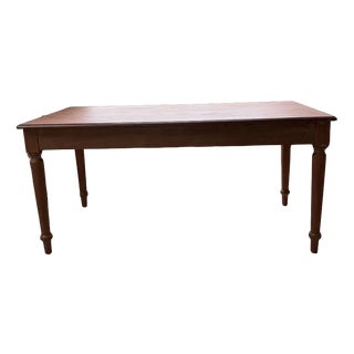 Cherrywood Table with Turned Legs, 1950s For Sale