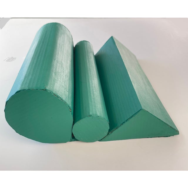 Contemporary Cardboard Sculpture in Green For Sale - Image 3 of 11