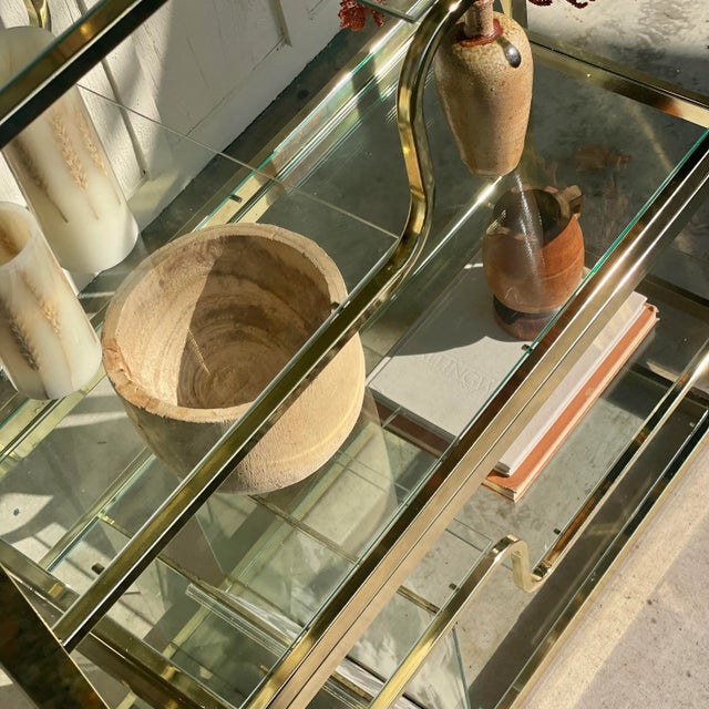 1980s Milo Baughman Style Modular Brass Etagere, Attributed For Sale - Image 11 of 12