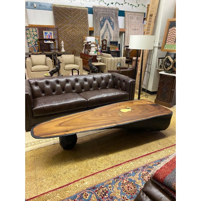 Organic & Natural Wood Long Coffee Table For Sale - Image 13 of 13