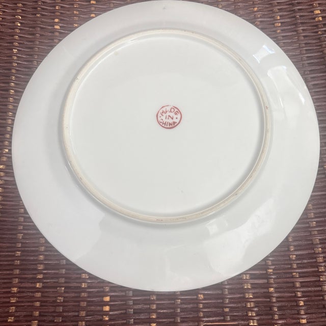 Famille Rose Medallion Dinner Plate 9 7/8"W that has the old made in China mark that dates to 1920 to World War 1. The...
