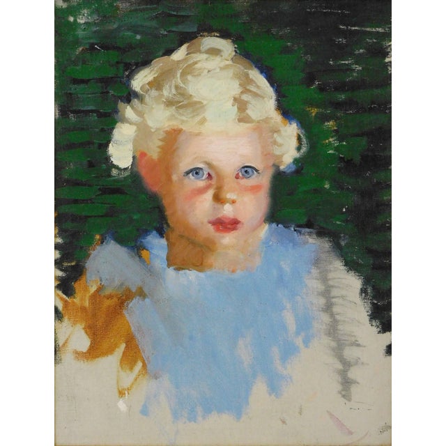 Charles Sydney Hopkinson (American 1869 - 1962), "Isabella Halsted, Charles Hopkinson's Granddaughter", 1941, oil on...