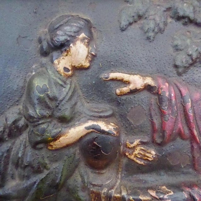 18th Century Cast Iron Religious Figural Plaque, 1760 For Sale - Image 14 of 17