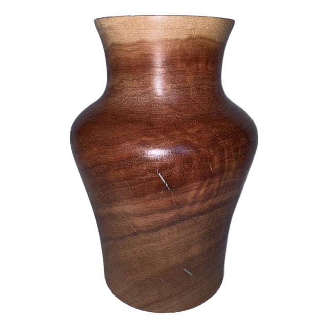 Custom Eucalyptus With Turquoise Inlays Vase For Sale