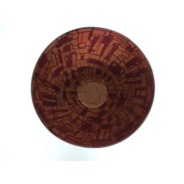 Copper Enamel Mid Century Modern Bowl by Donna R. Read 1960s For Sale In Miami - Image 6 of 10