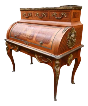 French Empire Roll Top Desk, 1860