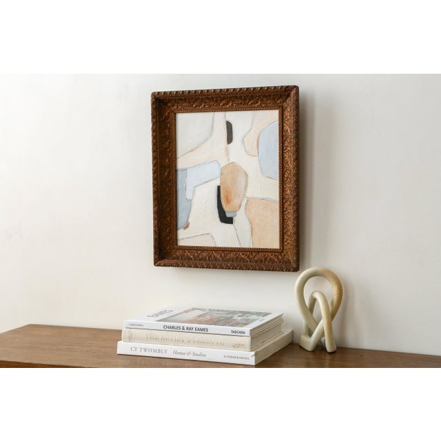 Original Framed Abstract Painting in Antique Gold Frame For Sale - Image 4 of 15