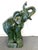 1970's Hollywood Regency Large Green Glaze Ceramic Elephant Symbolizing Good Fortune and Positive Energy For Sale - Image 4 of 14