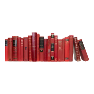 Decorative Books - Vintage Orchard Books - Red Books By The Foot