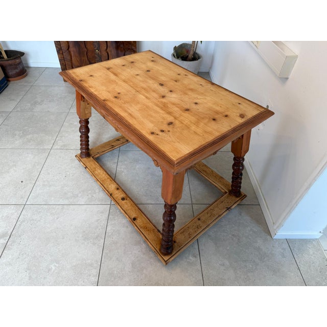 Brown Swiss Pine Farmhouse Table, 1960s For Sale - Image 8 of 15