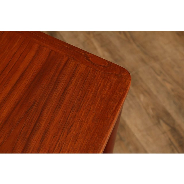 Danish Modern Teak Executive Writing Desk For Sale - Image 10 of 18