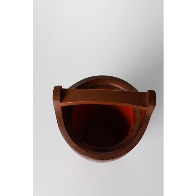 1960s 1960s Dansk Teak Ice Bucket by Jens Quistgaard | Mid-Century Modern Scandinavian Design For Sale - Image 5 of 11
