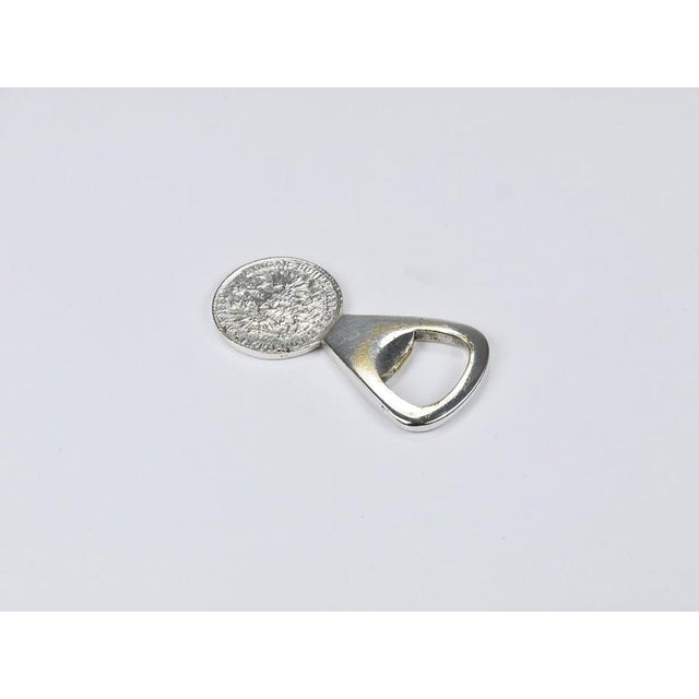 Silvered Brass Bottle Opener Habsburg 2 Florin Coin attributed to Carl Auböck, Austria 1950 For Sale - Image 15 of 18