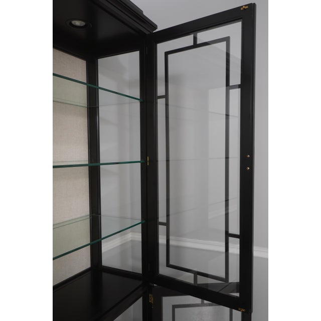 Black Henkel Harris Model 227 Black Curio Cabinet For Sale - Image 8 of 18