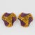 Contemporary Richard Kerr Purple and Topaz Jeweled Paved Pair of Clip Earrings For Sale - Image 3 of 6