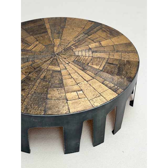 Brutalist Belgian Coffee Table by Jules Dewaele for Pia Manu, Belgium, 1960s For Sale - Image 6 of 12