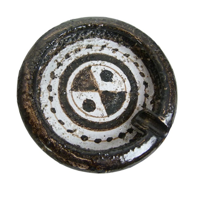 Bitossi Glazed Ceramic Ashtray Designed by Aldo Londi for Rosenthal Netter * Made in Italy * Circa 1960s * Manufactured by...