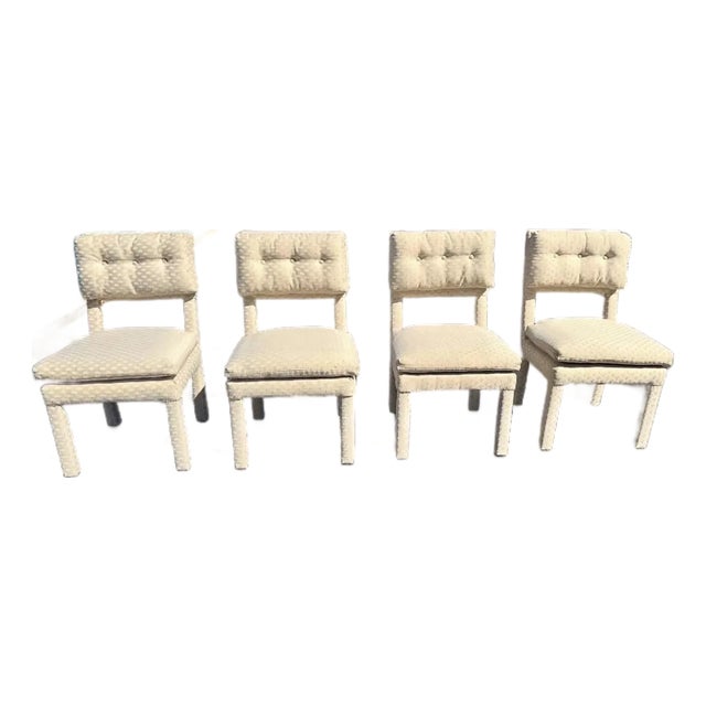1980s Set of Four Parsons Chairs For Sale