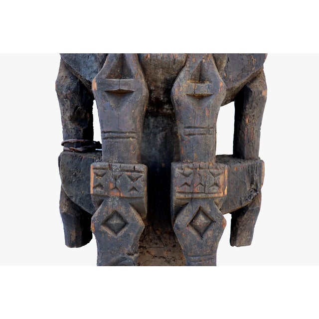 Antique Hand-Carved Wooden Pillar Column, Afghanistan / Pakistan, 1890s For Sale - Image 11 of 12