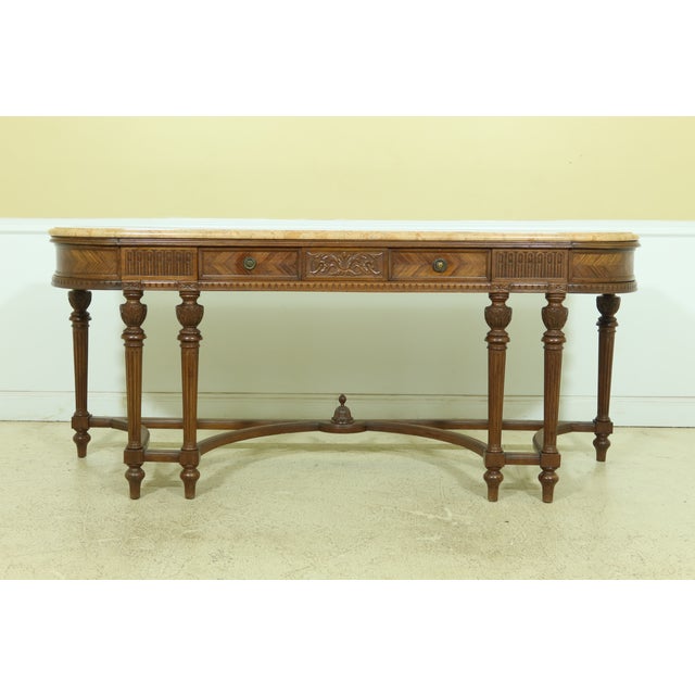Vintage French Style Marble Top Walnut Sideboard Chairish
