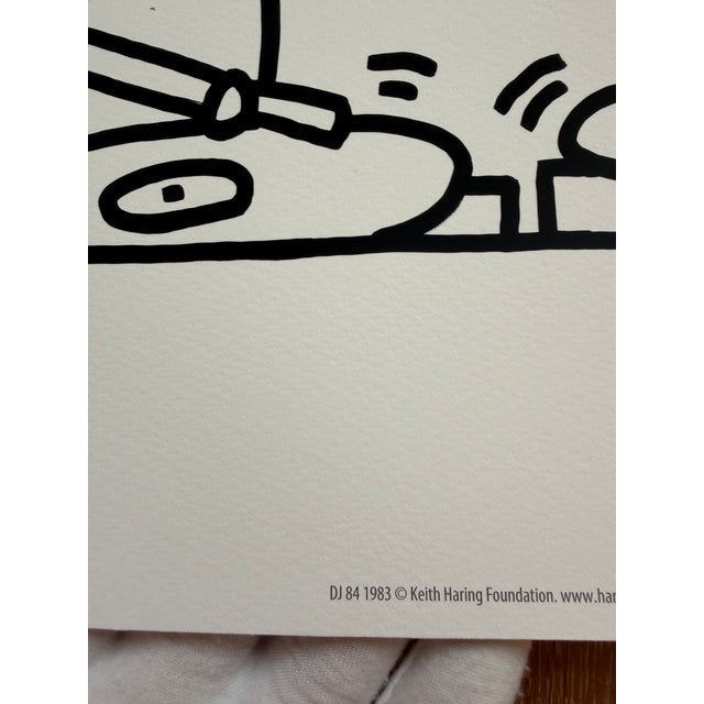 Keith Haring Keith Haring (1958-1990), Dj 84, 1983, Copyright Keith Haring Foundation, Licensed by Artestar New York, Printed in the Uk For Sale - Image 4 of 11