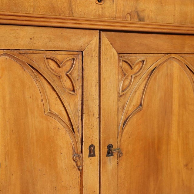 Neo-Gothic Style Display Cabinet in Walnut For Sale - Image 9 of 12