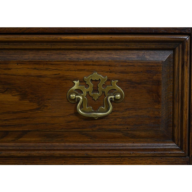 Thomasville Oak 6 Drawer High Chest For Sale - Image 9 of 16