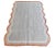 Contemporary Handmade Cotton Scalloped Rug, Grey with Cream and Terra Cotta Trim 6'x9' For Sale - Image 3 of 6