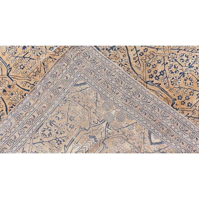 Textile Fine Antique Kirman Botanic Handmade Wool Rug For Sale - Image 7 of 9