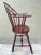 Wood Antique American Oval Saddle Seat Sack Back Windsor Arm Chair For Sale - Image 7 of 12