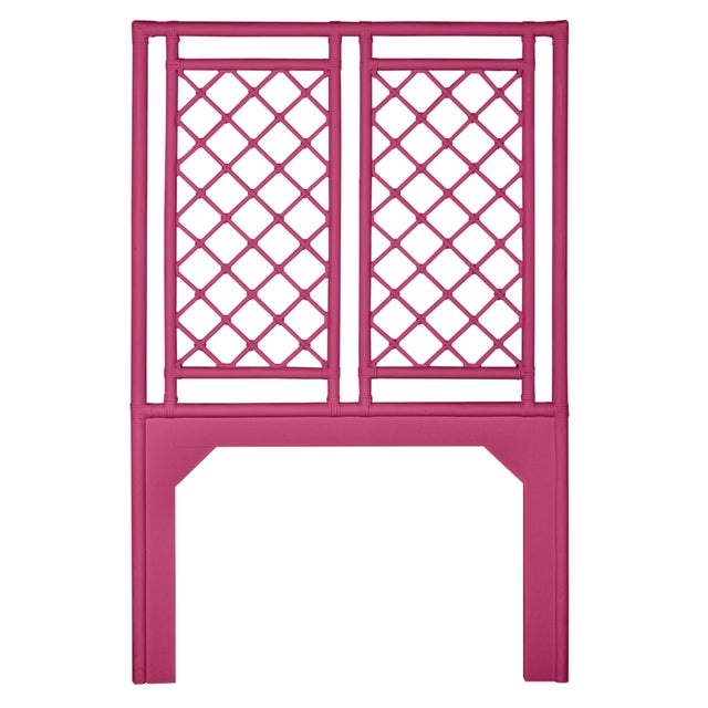Coastal X & Diamond Platform Bed Twin, Hot Pink For Sale - Image 3 of 7