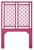 Coastal X & Diamond Platform Bed Twin, Hot Pink For Sale - Image 3 of 7