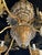 French 1940 French Gold Leaf Metal Chandelier 6 Lights For Sale - Image 3 of 5